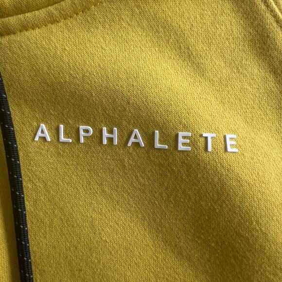 Alphalete Yellow Cropped Hoodie Womens Small Athletic Fleece - Picture 5 of 11